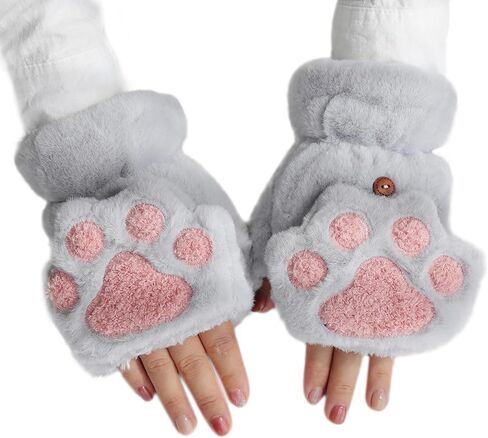 VASTLUCKY Womens Mittens Cold Weather Gloves with String Cozy Wool Knit Thick Double Layers Fleece Winter Mittens in Saudi Arabia