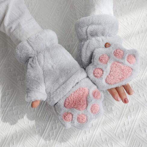 VASTLUCKY Womens Mittens Cold Weather Gloves with String Cozy Wool Knit Thick Double Layers Fleece Winter Mittens in Saudi Arabia