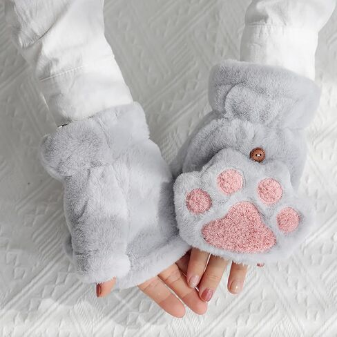 VASTLUCKY Womens Mittens Cold Weather Gloves with String Cozy Wool Knit Thick Double Layers Fleece Winter Mittens in Saudi Arabia