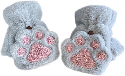 VASTLUCKY Womens Mittens Cold Weather Gloves with String Cozy Wool Knit Thick Double Layers Fleece Winter Mittens in Saudi Arabia
