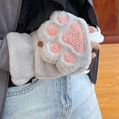 VASTLUCKY Womens Mittens Cold Weather Gloves with String Cozy Wool Knit Thick Double Layers Fleece Winter Mittens in Saudi Arabia