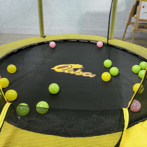 ترامبولين مقاس 4.6 بوصات للأطفال، ترامبولين للأطفال مقاس 55 بوصة مع حاوية أمان وحفرة كروية للاستخدام الداخلي أو الخارجي، مصمم للأطفال من سن 3 إلى 10 سنوات in Kuwait