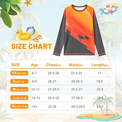 VAYAGER Boys Rash Guard Swim Shirt Long Sleeve for Kids Youth UPF+ 50 Sun Protection Rashguard Water Swimming Fishing Shirts in Saudi Arabia