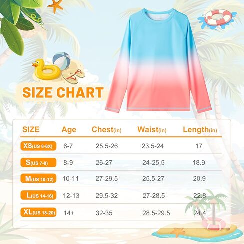 VAYAGER بنين طفح الحرس السباحة قميص طويل الأكمام للأطفال الشباب UPF + 50 حماية من الشمس Rashguard المياه السباحة الصيد القمصان in Kuwait