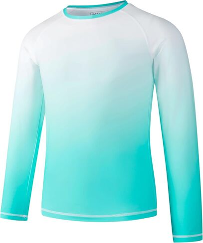VAYAGER Boys Rash Guard Swim Shirt Long Sleeve for Kids Youth UPF+ 50 Sun Protection Rashguard Water Swimming Fishing Shirts in Saudi Arabia