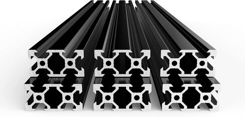 2PCS 2040 Aluminum Extrusion Profile European Standard Anodized Black V Type Linear Rail for 3D Printer, Length 800mm in Kuwait