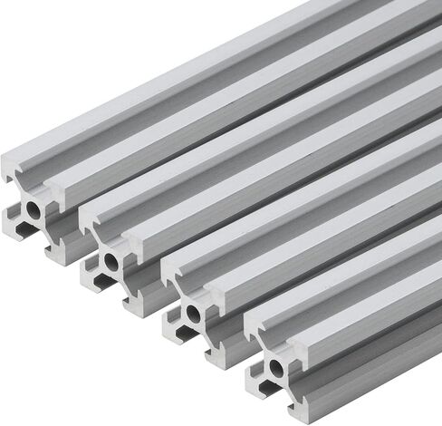 UTALIND 2020 ملف بنتوء من الألومنيوم قياسي 500 مم فتحة V دليل السكك الحديدية الخطية الفضية لأجزاء الطابعة ثلاثية الأبعاد، السكك الحديدية الخطية المؤكسدة، 4 قطع in Kuwait