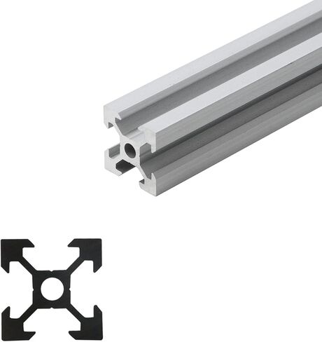 UTALIND 2020 ملف بنتوء من الألومنيوم قياسي 500 مم فتحة V دليل السكك الحديدية الخطية الفضية لأجزاء الطابعة ثلاثية الأبعاد، السكك الحديدية الخطية المؤكسدة، 4 قطع in Kuwait