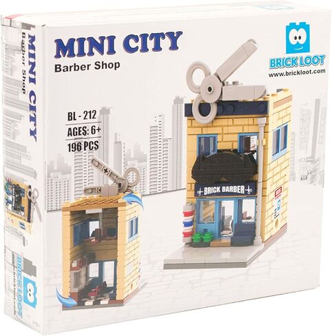 Brick Loot Barber Barbershop Building Brick Set. 196 Pieces 100% Compatible, fits Lego and Other Major Brick Brands in Kuwait