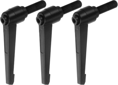 HARFINGTON 3 قطع مقابض ذراع تثبيت قابلة للتعديل M12 × 50 مم مقابض براغي دوارة قفل سريع الفك بمقبض زر ضغط بسقاطة، أسود in Kuwait