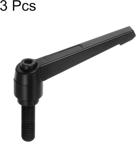 HARFINGTON 3 قطع مقابض ذراع تثبيت قابلة للتعديل M12 × 50 مم مقابض براغي دوارة قفل سريع الفك بمقبض زر ضغط بسقاطة، أسود in Kuwait
