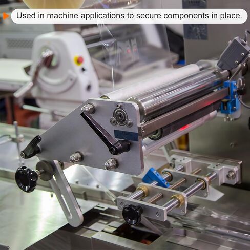 HARFINGTON 3 قطع مقابض ذراع تثبيت قابلة للتعديل M12 × 50 مم مقابض براغي دوارة قفل سريع الفك بمقبض زر ضغط بسقاطة، أسود in Kuwait