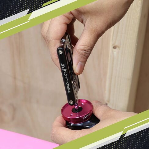 مكونات JRC Enkei Top Cap Bike Stem Mount | متوافق مع جميع موديلات أجهزة Wahoo Elemnt GPS | هيكل ألومنيوم 6061-T6 خفيف الوزن باستخدام الحاسب الآلي | مناسبة للاستخدام مع سماعة رأس مقاس 1 1/8 بوصة - باللون الأحمر in Saudi Arabia