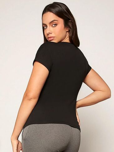 OYOANGLE Women's Maternity Twist Front V Neck Short Sleeve Ruched Tee Shirt Pregnancy Top in Saudi Arabia