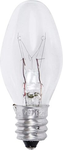 SYLVANIA Incandescent 7W C7 Night Light Bulb, E12 Candelabra Base, 40 Lumens, Clear Finish, 2850K, Warm White - 4 Pack (13545) in Saudi Arabia