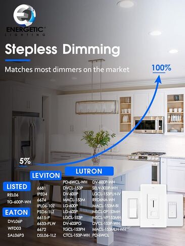 24 حزمة 5CCT إضاءة LED رفيعة للغاية 6 بوصة، إضاءة سفلية مع صندوق توصيل، 2700K/3000K/4000K/5000K/6500K قابلة للتحديد، 12W 110W Eqv، مصابيح ويفر قابلة للتعتيم، 1050LM ضوء غائر LED، ETL in Kuwait