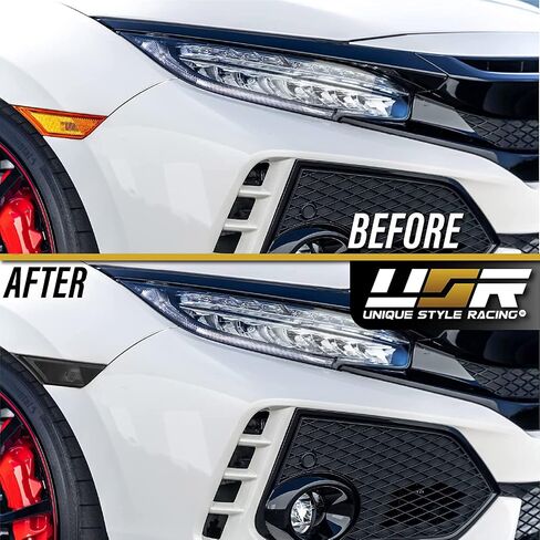 REVi MotorWerks DEPO Smoke Lens Front Bumper Side Marker Light Set + Amber Bulbs Included Compatible with 2016-2021 10th Gen Honda Civic 2D/4D/5D in Saudi Arabia