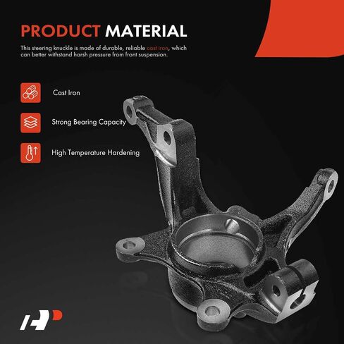 A-Premium Front Suspension Steering Knuckle Compatible with Kia Soul 2014-2017, Soul EV 2015-2019, Right Passenger Side, Replace # 51716-B2050 in Saudi Arabia