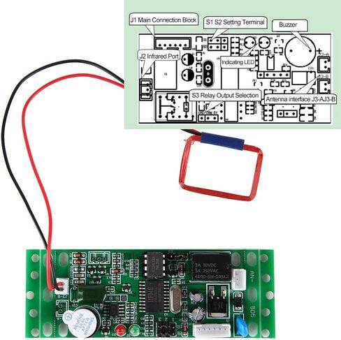 وحدة قارئ RFID، وحدة التحكم في الوصول إلى لوحة التحكم المدمجة 9-12 فولت 125 كيلو هرتز in Saudi Arabia