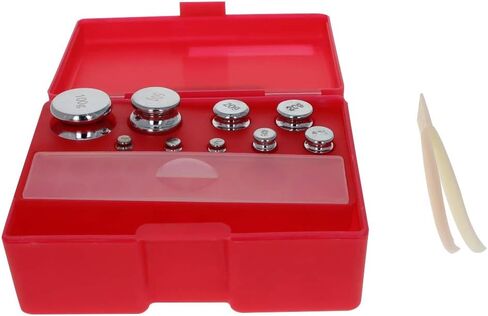 مجموعة وزن معايرة Utoolmart 1000 جرام 10-500 جرام (مجموعة 8 قطع: 10 جرام 20 جرام 20 جرام 50 جرام 100 جرام 100 جرام 200 جرام 500 جرام) M2 فولاذ مطلي بالكروم الدقيق لموازين التوازن الرقمي in Kuwait