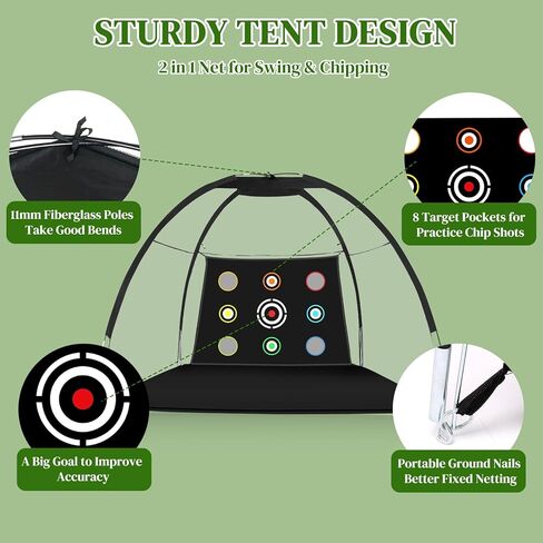 شبكة جولف Ktaxon، مجموعة تدريب شبكة تدريب الجولف مقاس 10×7 أقدام in Kuwait