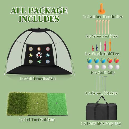 شبكة جولف Ktaxon، مجموعة تدريب شبكة تدريب الجولف مقاس 10×7 أقدام in Kuwait