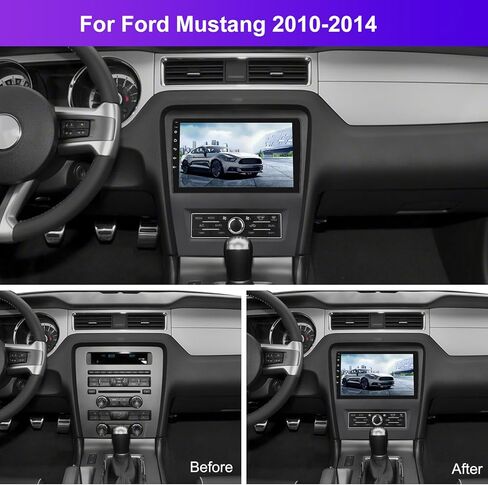 2+64G Android Car Stereo for Ford Mustang 2010-2014 with Apple Carplay Android Auto Mirror Link 10.1 inch Touch Screen FM RDS HiFi Bluetooth WiFi GPS+Camera&MIC in Kuwait