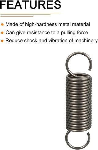 DTGN 1x10x40mm(WxODxL) Extension Spring - 10Pack - Good for Home Repair Machinery - Spring Steel Extended Compressed Spring - Dark Grey in Saudi Arabia