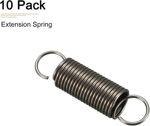 DTGN 1x10x40mm(WxODxL) Extension Spring - 10Pack - Good for Home Repair Machinery - Spring Steel Extended Compressed Spring - Dark Grey in Saudi Arabia