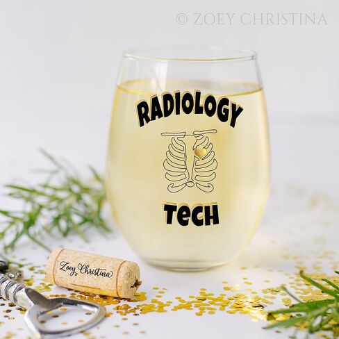 18oz Stemless Wine Glass for Radiology Techs, Rad Tech Rib Cage Design, Perfect Gift for Graduation, Appreciation, and Celebrations, Ideal for Radiologists, Students, and Professionals 0053 in Saudi Arabia
