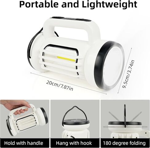 Camping Lantern,LED Battery Powered Camping Lights Outdoor Portable Lights with Rechargeable Flashlights,3 Light Modes Lanterns for Power Outages,Emergency,Hiking in Kuwait