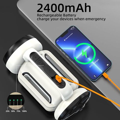 Camping Lantern,LED Battery Powered Camping Lights Outdoor Portable Lights with Rechargeable Flashlights,3 Light Modes Lanterns for Power Outages,Emergency,Hiking in Kuwait