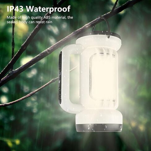 Camping Lantern,LED Battery Powered Camping Lights Outdoor Portable Lights with Rechargeable Flashlights,3 Light Modes Lanterns for Power Outages,Emergency,Hiking in Kuwait