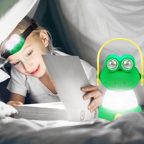 مجموعة VIHOSE مكونة من 2 فانوس للتخييم ومصابيح أمامية على شكل حيوانات 4 قطع من معدات التخييم ذات طابع الحيوان وغرفة ضوء الليل تعمل بالبطارية ضوء ليلي للطوارئ والإعصار ومصباح خيمة خفيف الوزن (كلب، زرافة) in Saudi Arabia