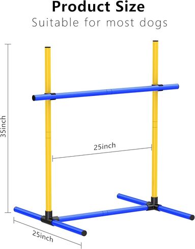 معدات تدريب حواجز القفز للكلاب من MAICOBI، في الأماكن المغلقة أو الهواء الطلق، معدات تدريب خفة الحركة للكلاب، دورة عوائق القفز للكلاب في الهواء الطلق، معدات الملعب، حقيبة حمل (مجموعة واحدة) in Kuwait