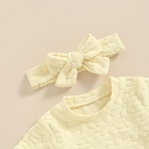 oneflow Baby Girls Shorts Set, Short Sleeve T-shirt with Elastic Waist Shorts with Hairband Summer Outfit in Saudi Arabia