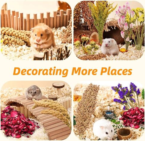 كوسيكو 10 أنواع من أغطية فراش الهامستر الطبيعية الصالحة للأكل - بخاخات الهامستر المجففة ومكافآت حبوب العلف، ملحقات قفص مخبأ الحيوانات الصغيرة، مستلزمات الحيوانات الأليفة للسوريين، الجربوع، خنزير غينيا in Kuwait