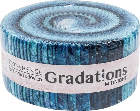 ليندا لودوفيكو ستونهنج Gradations II Midnight Strips 40 شريط 2.5 بوصة جيلي رول نورثكوت، SGRAD40-49 in Kuwait