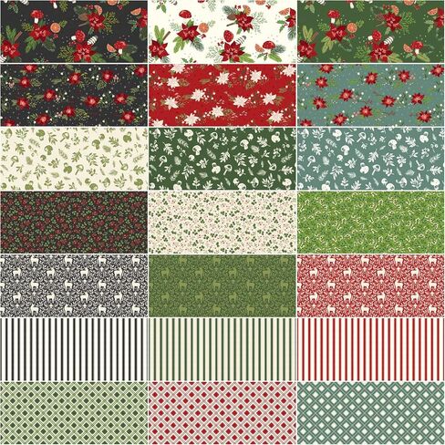 Katherine Lenius Yuletide Forest Rolie Polie 40 2.5-inch Strips Jelly Roll Riley Blake RP-13540-40 in Saudi Arabia