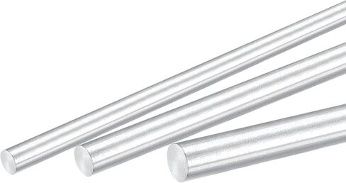 MECCANIXITY قضيب ألومنيوم صلب مستدير 8,10,12 مللي متر قطر 300 مللي متر طول مخرطة بار مخزون DIY بها بنفسك الحرفية 3in 1set in Saudi Arabia