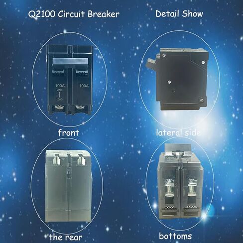 قاطع الدائرة Q2100، 2 قطب 100 أمبير - 120/240 فولت، بديل لقاطع الدائرة الكهربائية Siemens Q2100، مناسب لنوع Siemens EQ. مراكز التحميل من سلسلة EQL وSEQ EQG وPL وES، وقاطع توصيل، وضمان لمدة 5 سنوات in Kuwait