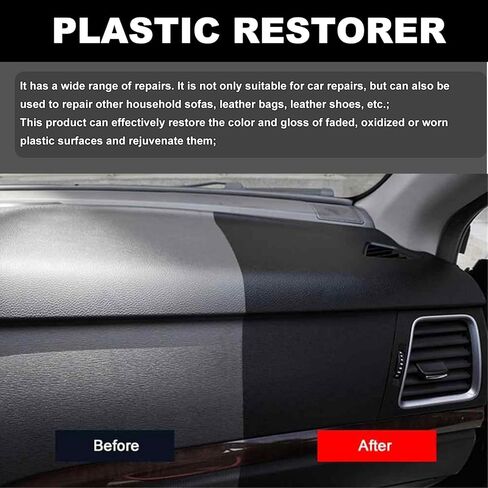 Plastic Restorer for Cars, Ceramic Plastic Coating Trim Restore, Plastic Refreshing Coating, Hydrophobic Trim Coating in Saudi Arabia