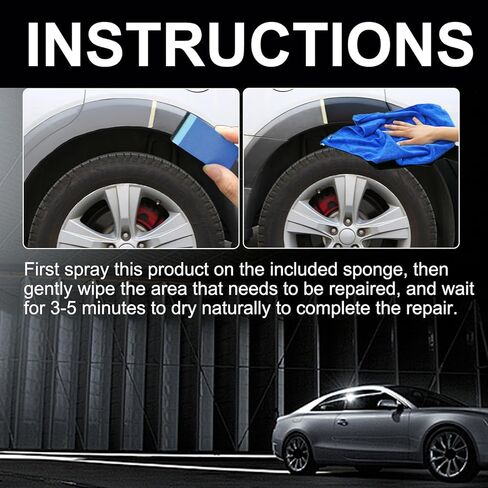 مرمم البلاستيك من RAYHONG لاستعادة حواف طلاء البلاستيك السيراميكي للسيارات، طلاء منعش بلاستيكي، طلاء حواف كارهة للماء، 118 مل*2 عبوة in Kuwait