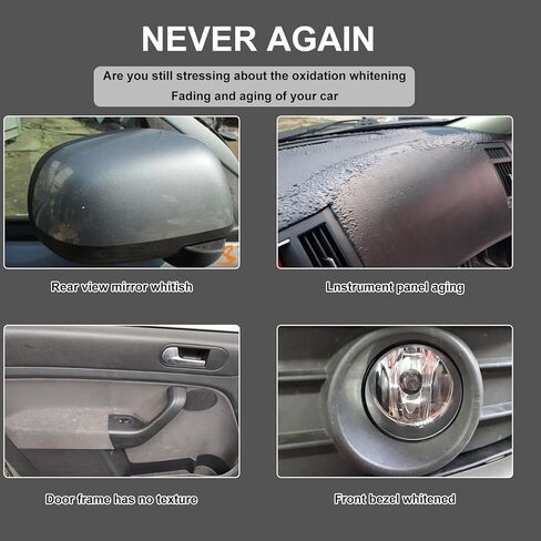 مرمم البلاستيك من RAYHONG لاستعادة حواف طلاء البلاستيك السيراميكي للسيارات، طلاء منعش بلاستيكي، طلاء حواف كارهة للماء، 118 مل*2 عبوة in Kuwait