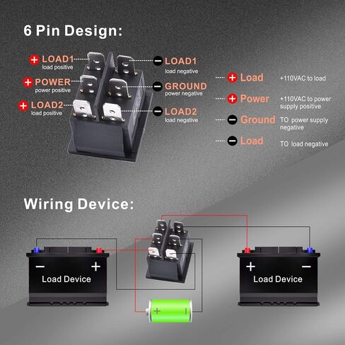 APIELE 3Pcs 3 Position Rocker Toggle Switch 6 Pin AC 125V/10A 250V/16A ON-Off-ON DPDT for Boat KCD2-203 (Black) in Kuwait