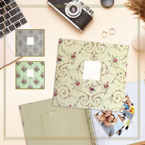 Anna Griffin Happy Scrapbook Album - Fabric Post-Bound Album for Scrapbooking - Keep & Organize Memories with Pictures, Journals, Letters or Postcards in a Hard Bound 10 Page Protectors, 12" x 12" in Saudi Arabia