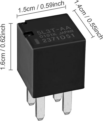 Relay 5L3T-AA 2Pcs (Pack of 1) - 4 Pins12VDC 20A Automotive Oil Pump Starting Relay in Saudi Arabia
