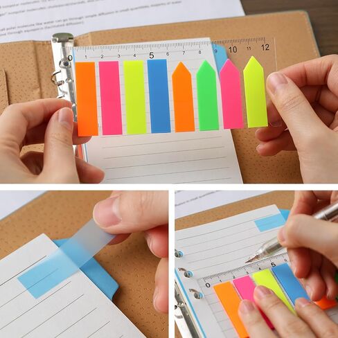 Koogel 100PCS A6 Refill Paper, 6 Holes Loose Leaf Paper 200 Lined Pages 2PCS PVC Pockets 160PCS Index Tabs with Ruler 5PCS Binder Dividers for School Office in Saudi Arabia
