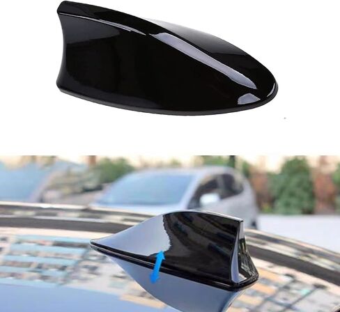 Pack-1 Shark Fin Antenna, Car Decorative Antenna Top Mounted Dummy Roof Aerial for Car Trunk SUV (Black) in Saudi Arabia