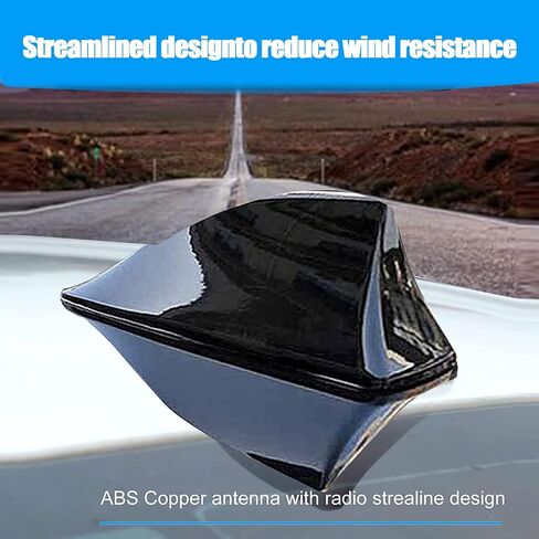 Pack-1 Shark Fin Antenna, Car Decorative Antenna Top Mounted Dummy Roof Aerial for Car Trunk SUV (Black) in Saudi Arabia